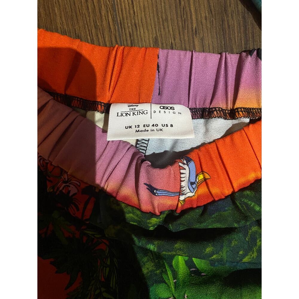 EUC ASOS x Disney Lion King Tropical 2-piece outfit Size 6 top, Size 8 bottom - Picture 12 of 12